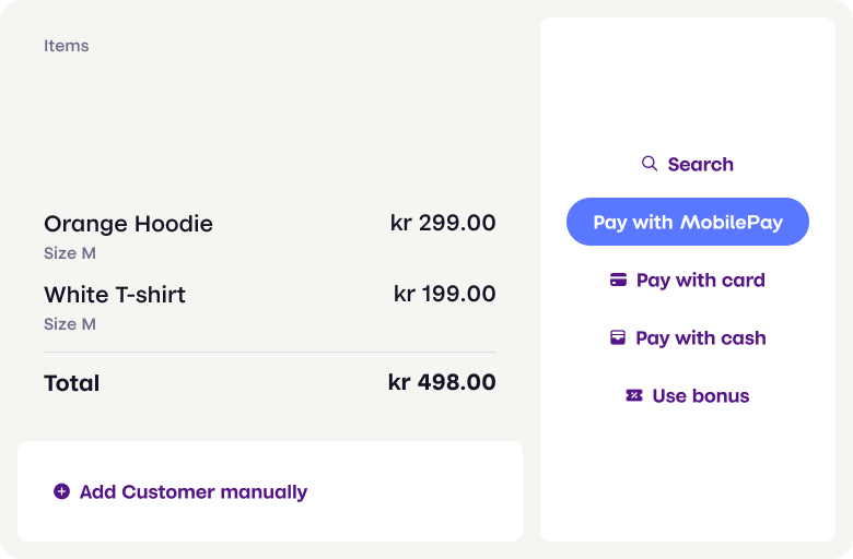 POS system with MobilePay option