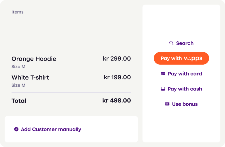 POS system with Vipps option