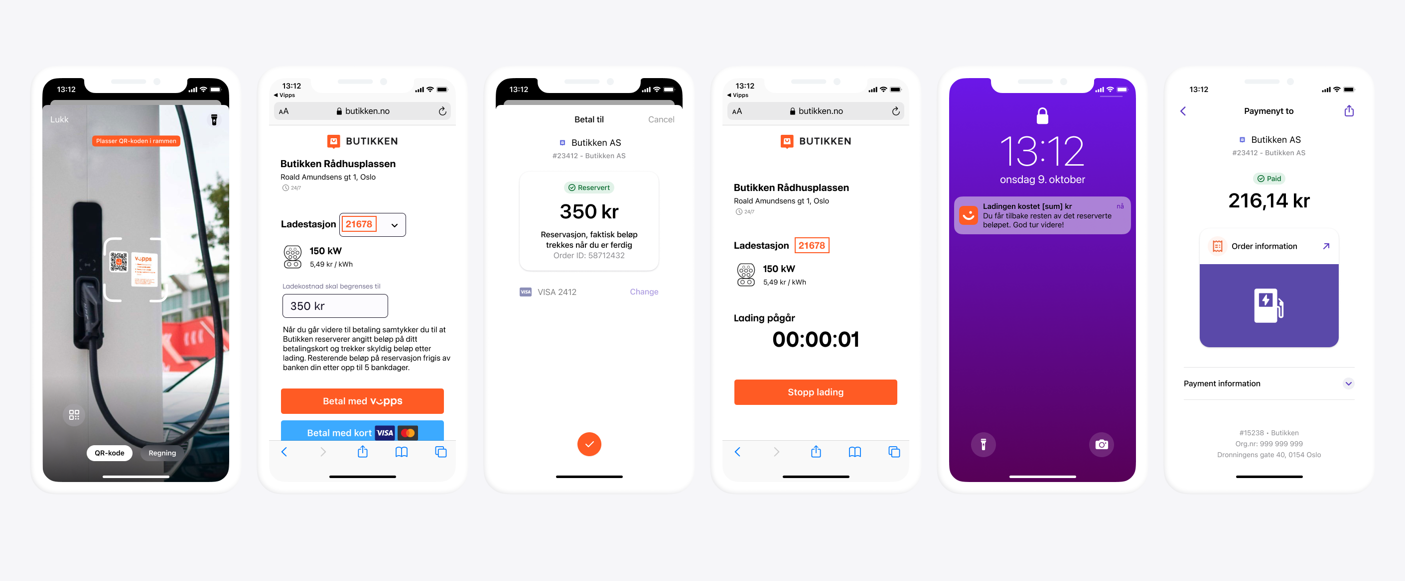EV charging example flow