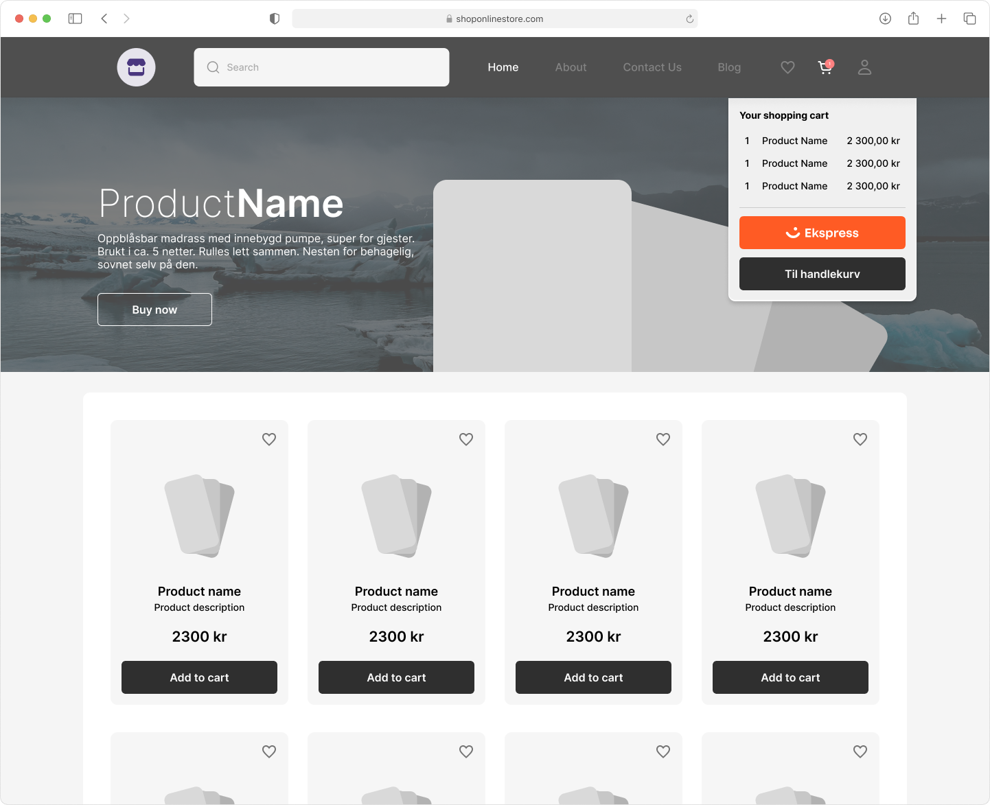 Express button for Vipps