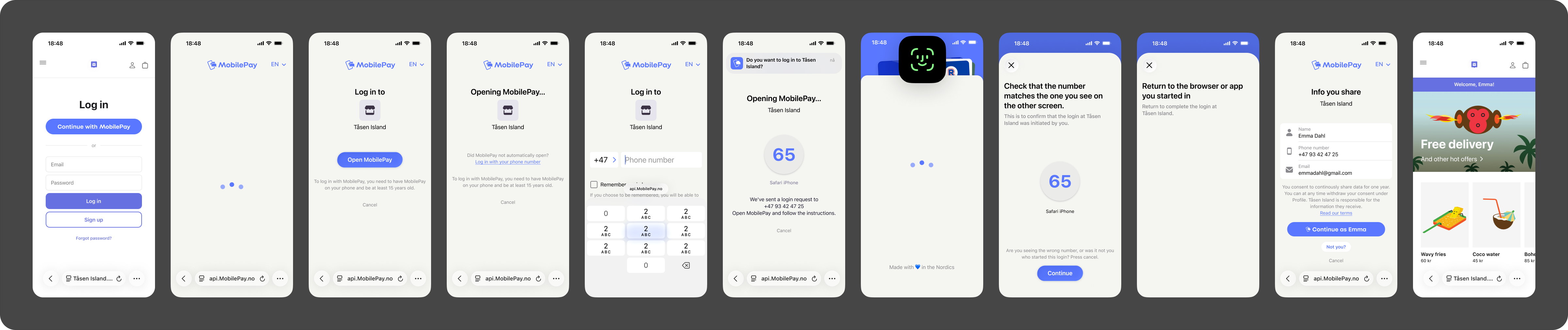 MobilePay login with manual phone entry (opens in a new tab)