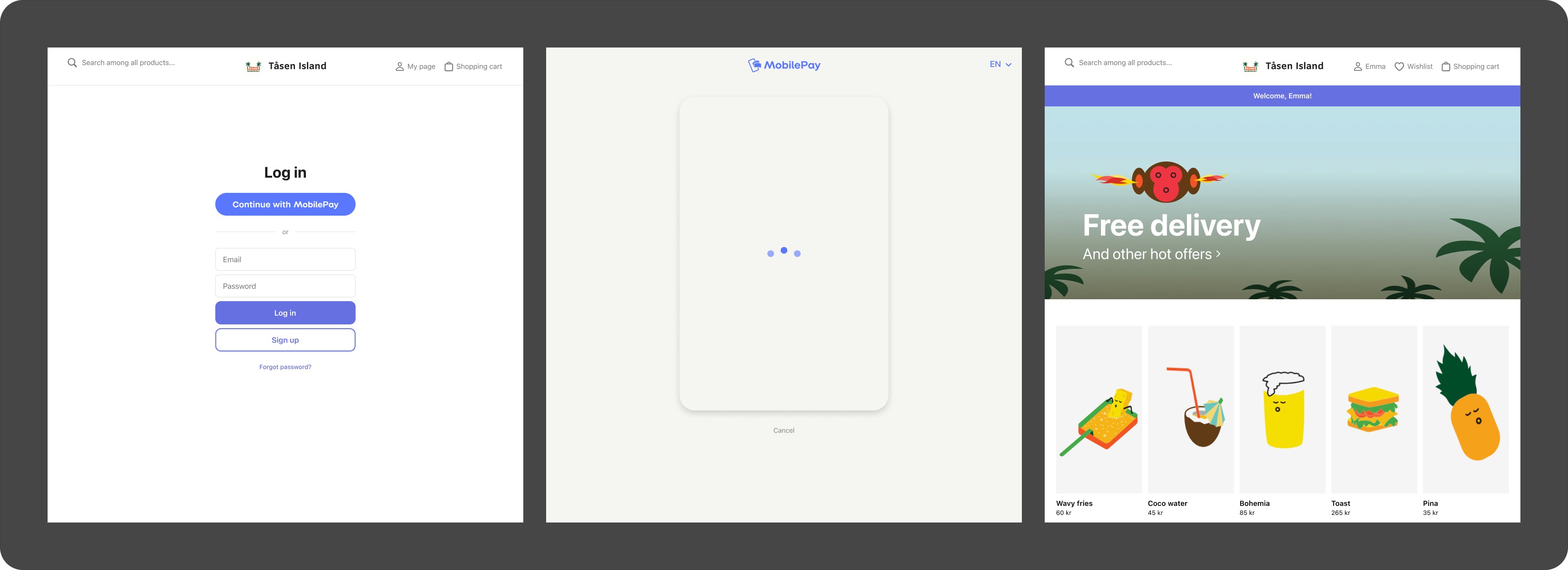 MobilePay instant login for returning users (opens in a new tab)