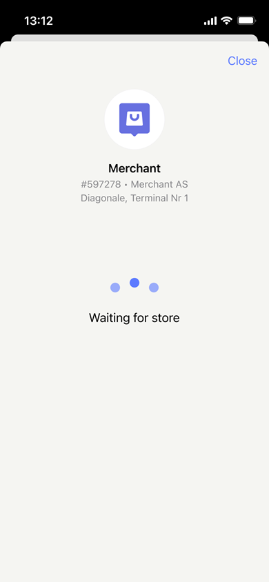 In-store category waiting screen in app