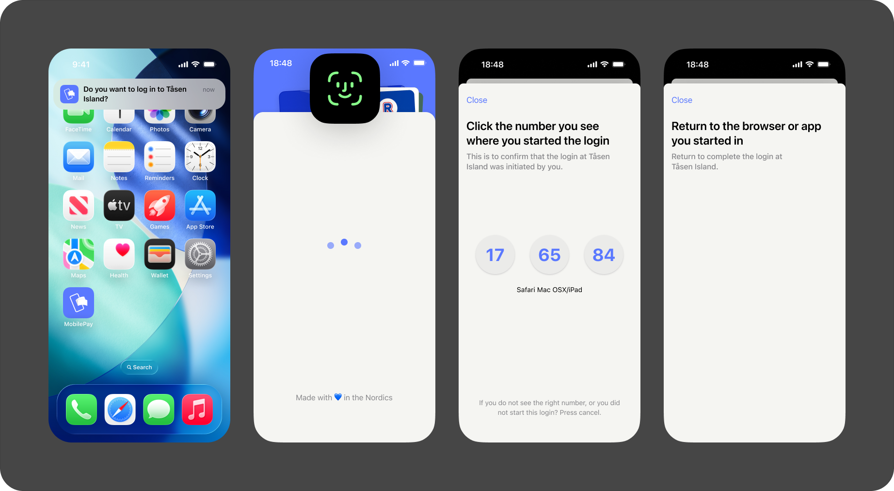 Confirmation in app in phone number flow