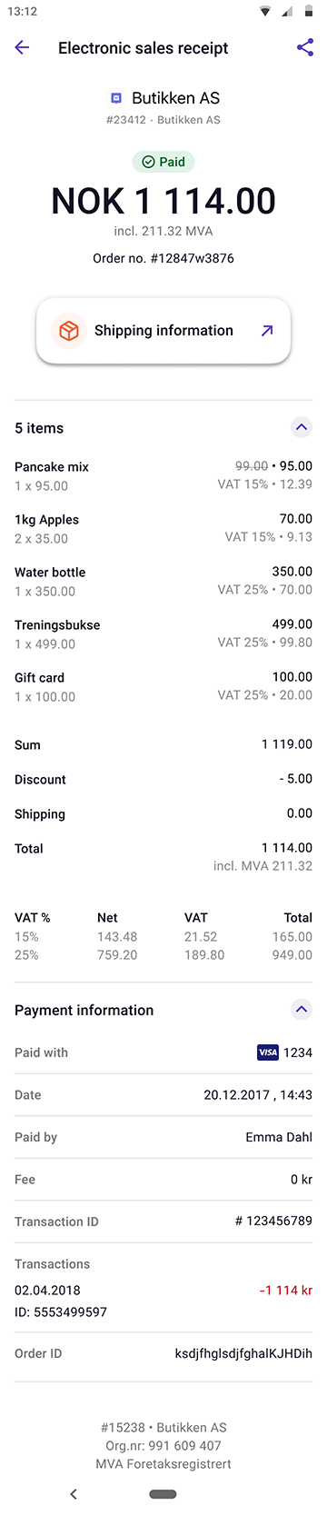 Extended order lines