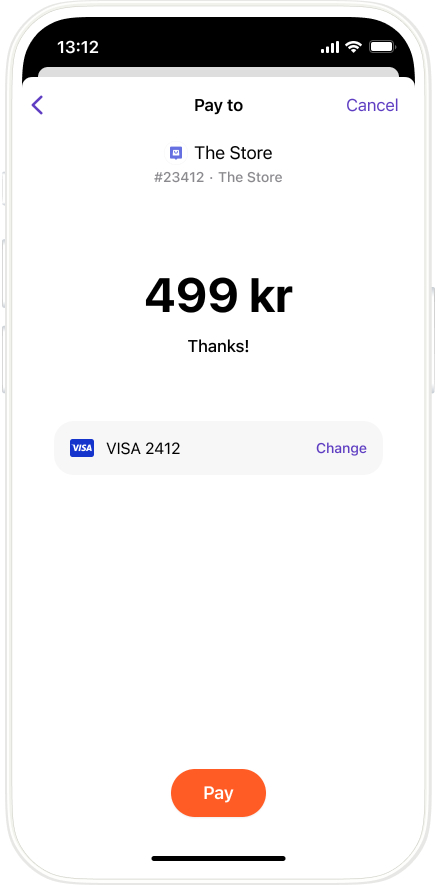 Customer confirms the payment in Vipps